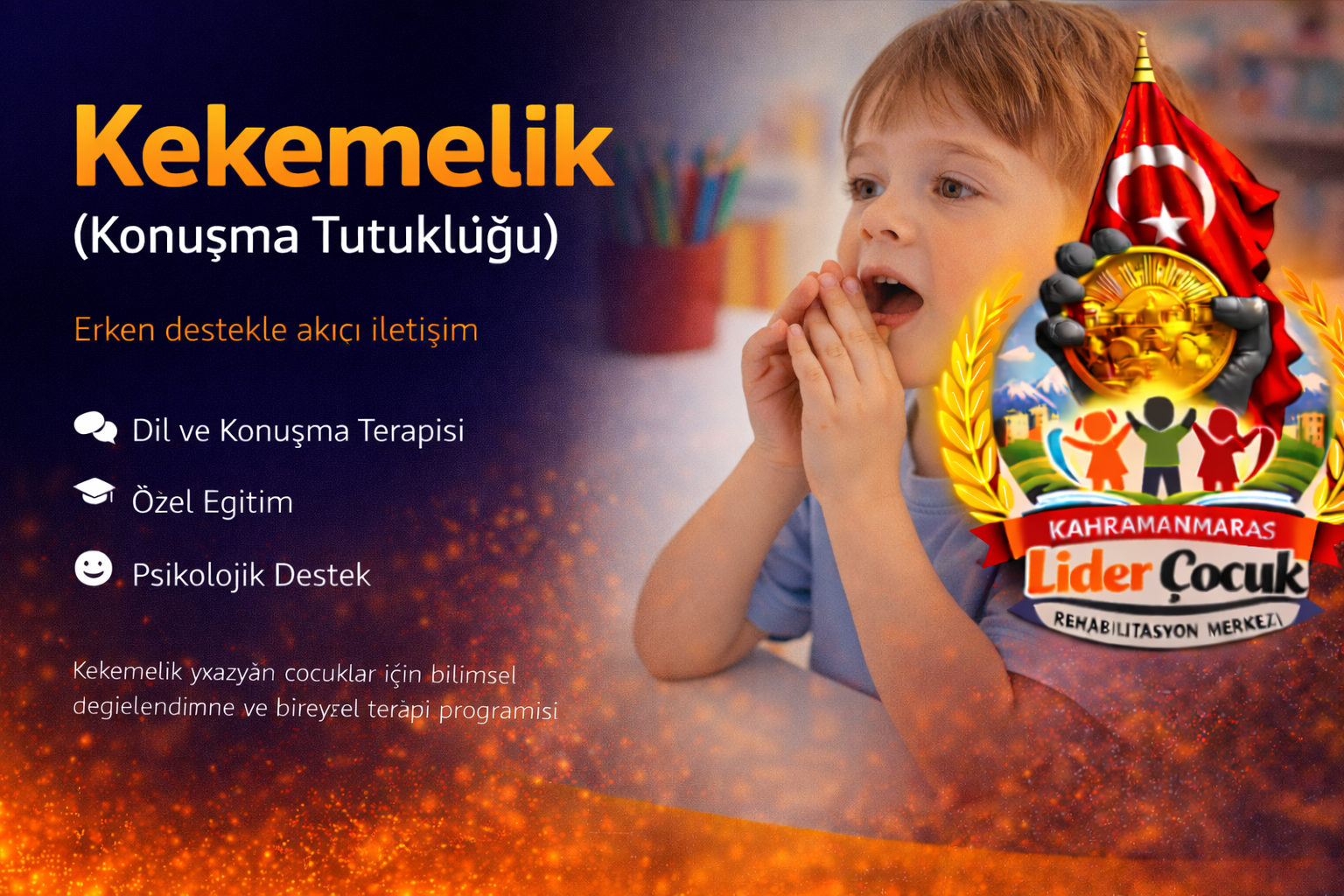 Kekemelik (Konuşma Akıcılığı Bozukluğu) | Kahramanmaraş Lider Çocuk